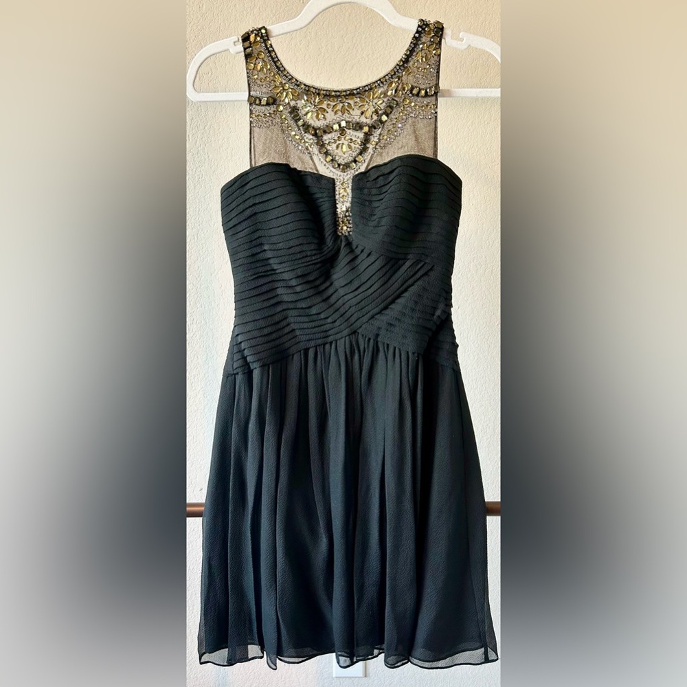 BCBG black beaded Julissa dress size 0
